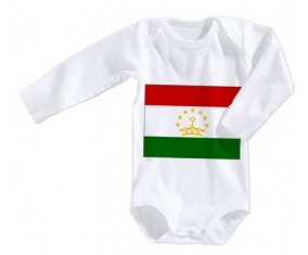 Body bébé Drapeau Tadjikistan taille 3/6 mois manches Longues