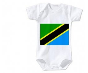 Body bébé Drapeau Tanzanie taille 3/6 mois manches Courtes