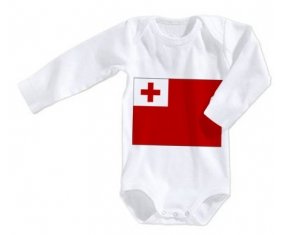 Body bébé Drapeau Tonga taille 3/6 mois manches Longues