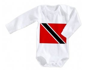 Body bébé Drapeau Trinité-et-Tobago taille 3/6 mois manches Longues