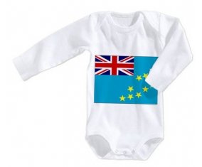 Body bébé Drapeau Tuvalu taille 3/6 mois manches Longues