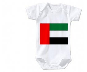 Body bébé Drapeau Emirats Arabes Unis taille 3/6 mois manches Courtes