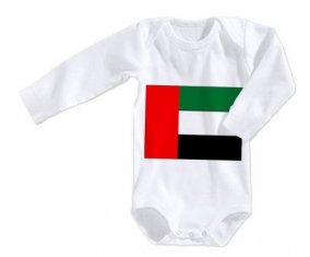 Body bébé Drapeau Emirats Arabes Unis taille 3/6 mois manches Longues