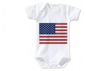 Body bébé Drapeau États-Unis des îles mineures éloignées taille 3/6 mois manches Courtes