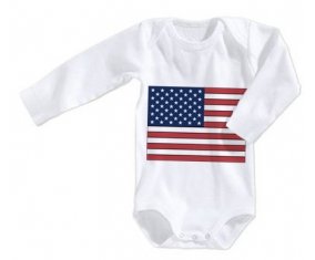 Body bébé Drapeau États-Unis des îles mineures éloignées taille 3/6 mois manches Longues