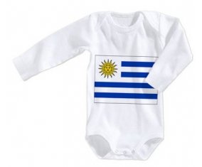 Body bébé Drapeau Uruguay taille 3/6 mois manches Longues