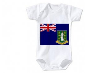 Body bébé Drapeau Les iles vierges taille 3/6 mois manches Courtes