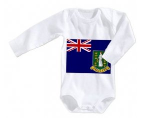 Body bébé Drapeau Les iles vierges taille 3/6 mois manches Longues