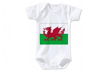 Body bébé Drapeau Pays de Galles taille 3/6 mois manches Courtes