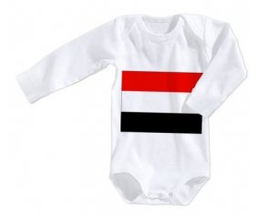 Body bébé Drapeau Yémen taille 3/6 mois manches Longues