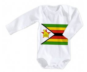 Body bébé Drapeau Zimbabwe taille 3/6 mois manches Longues