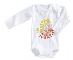 Body bébé Empreinte My Identity Bhoutan taille 3/6 mois manches Longues