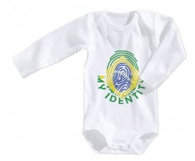 Body bébé Empreinte My Identity Brésil taille 3/6 mois manches Longues