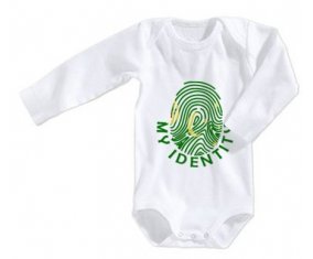 Body bébé Empreinte My Identity Îles Cocos taille 3/6 mois manches Longues