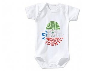 Body bébé Empreinte My Identity Guinée Équatoriale taille 3/6 mois manches Courtes