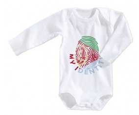 Body bébé Empreinte My Identity Érythrée taille 3/6 mois manches Longues
