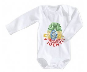 Body bébé Empreinte My Identity Ethiopie taille 3/6 mois manches Longues