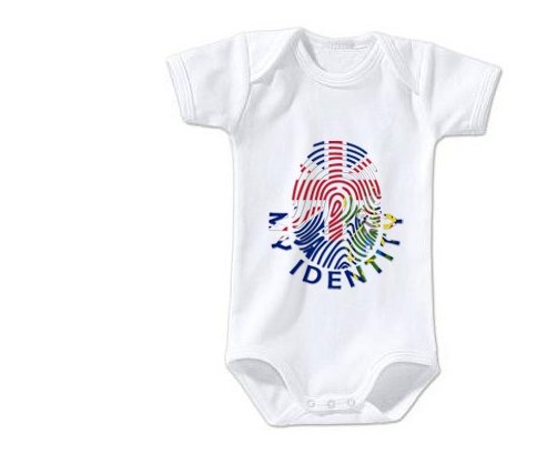 Body bébé Empreinte My Identity Îles Pitcairn taille 3/6 mois manches Courtes
