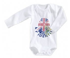 Body bébé Empreinte My Identity Îles Pitcairn taille 3/6 mois manches Longues