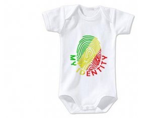 Body bébé Empreinte My Identity République du Congo taille 3/6 mois manches Courtes