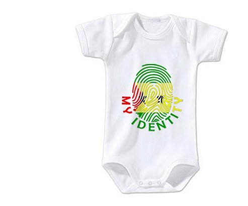 Body bébé Empreinte My Identity Sao Tomé et Principe taille 3/6 mois manches Courtes