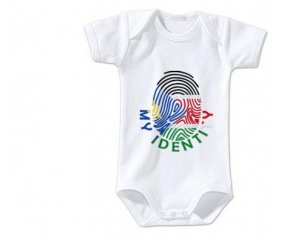 Body bébé Empreinte My Identity Soudan du sud taille 3/6 mois manches Courtes