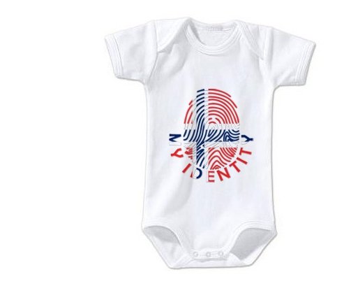 Body bébé Empreinte My Identity Svalbard et Jan Mayen taille 3/6 mois manches Courtes