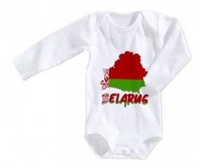 Body bébé Belarus maps taille 3/6 mois manches Longues