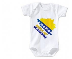 Body bébé Bosnia and Herzegovina maps taille 3/6 mois manches Courtes