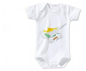 Body bébé Cyprus maps taille 3/6 mois manches Courtes