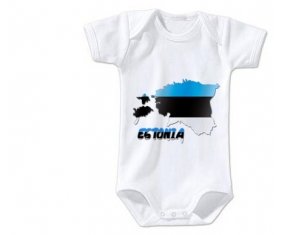 Body bébé Estonia maps taille 3/6 mois manches Courtes