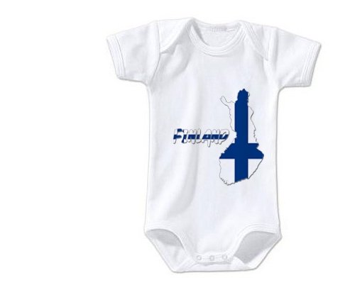 Body bébé Finland maps taille 3/6 mois manches Courtes