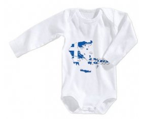 Body bébé Greece maps taille 3/6 mois manches Longues