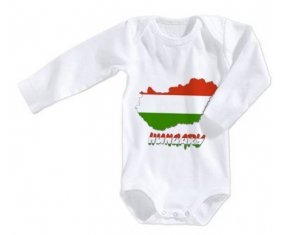 Body bébé Hungary maps taille 3/6 mois manches Longues