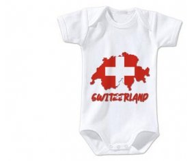 Body bébé Switzerland maps taille 3/6 mois manches Courtes