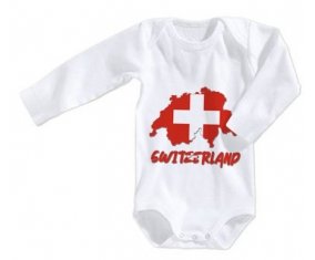 Body bébé Switzerland maps taille 3/6 mois manches Longues