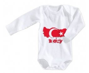 Body bébé Turkey maps taille 3/6 mois manches Longues
