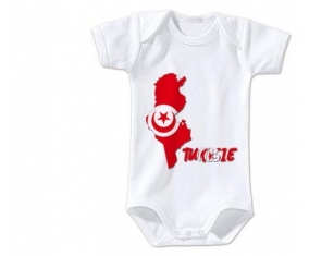 Body bébé Tunisie maps taille 3/6 mois manches Courtes