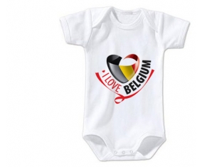 Body bébé I Love Belgium taille 3/6 mois manches Courtes