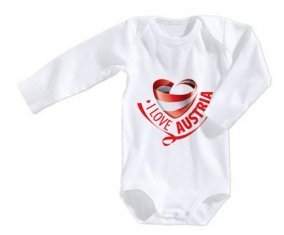 Body bébé I Love Austria taille 3/6 mois manches Longues