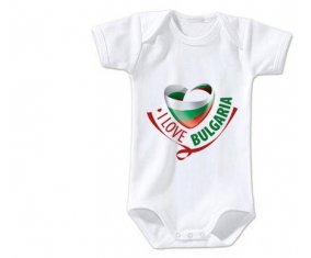 Body bébé I Love Bulgaria taille 3/6 mois manches Courtes