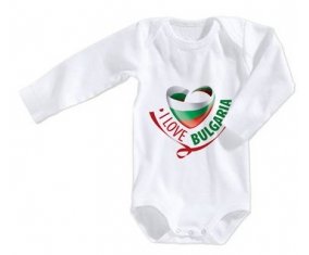 Body bébé I Love Bulgaria taille 3/6 mois manches Longues