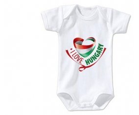 Body bébé I Love Hungary taille 3/6 mois manches Courtes