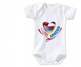 Body bébé I Love Armenia taille 3/6 mois manches Courtes