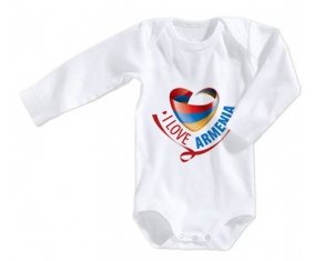 Body bébé I Love Armenia taille 3/6 mois manches Longues