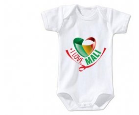 Body bébé I Love Mali taille 3/6 mois manches Courtes