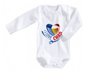 Body bébé I Love Chad taille 3/6 mois manches Longues