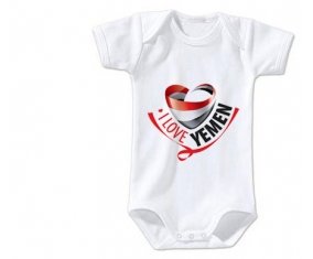Body bébé I Love Yemen taille 3/6 mois manches Courtes