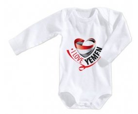 Body bébé I Love Yemen taille 3/6 mois manches Longues