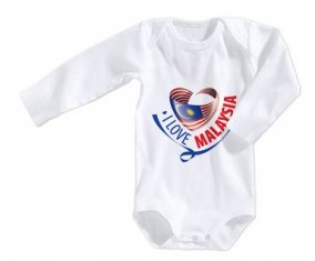 Body bébé I Love Malaysia taille 3/6 mois manches Longues